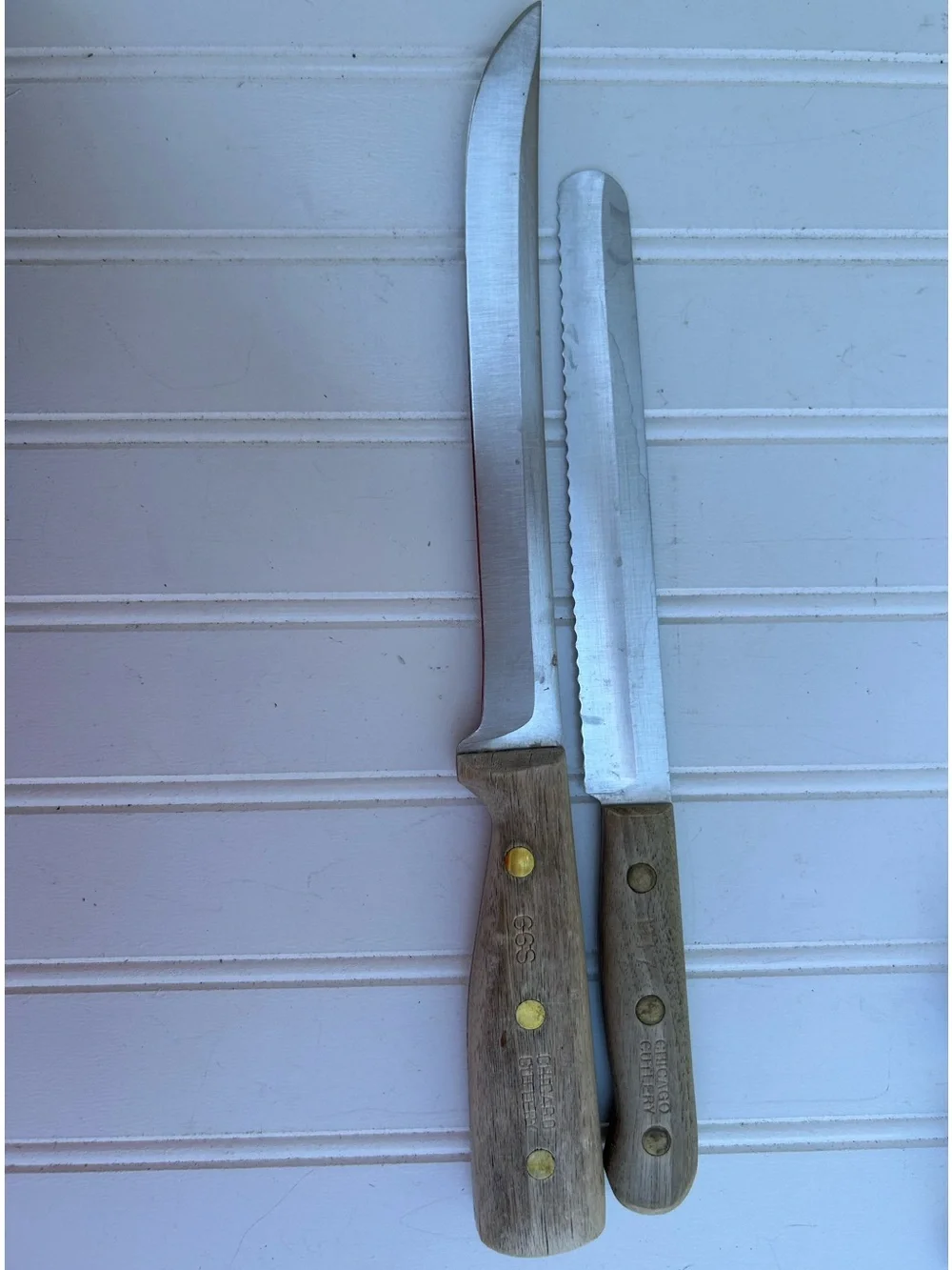 Vintage Chicago Cutlery Wood Knife Stainless Blade Assorted Kitchen Tool Lot 8